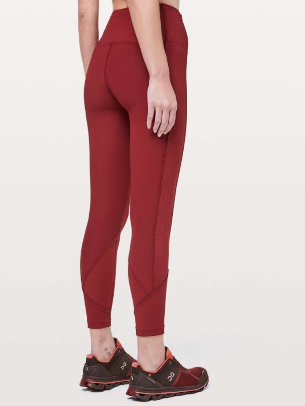 Lululemon | Ribbed Daily Lineup 7/8 Tight *25" | Dark Sport Red | 4